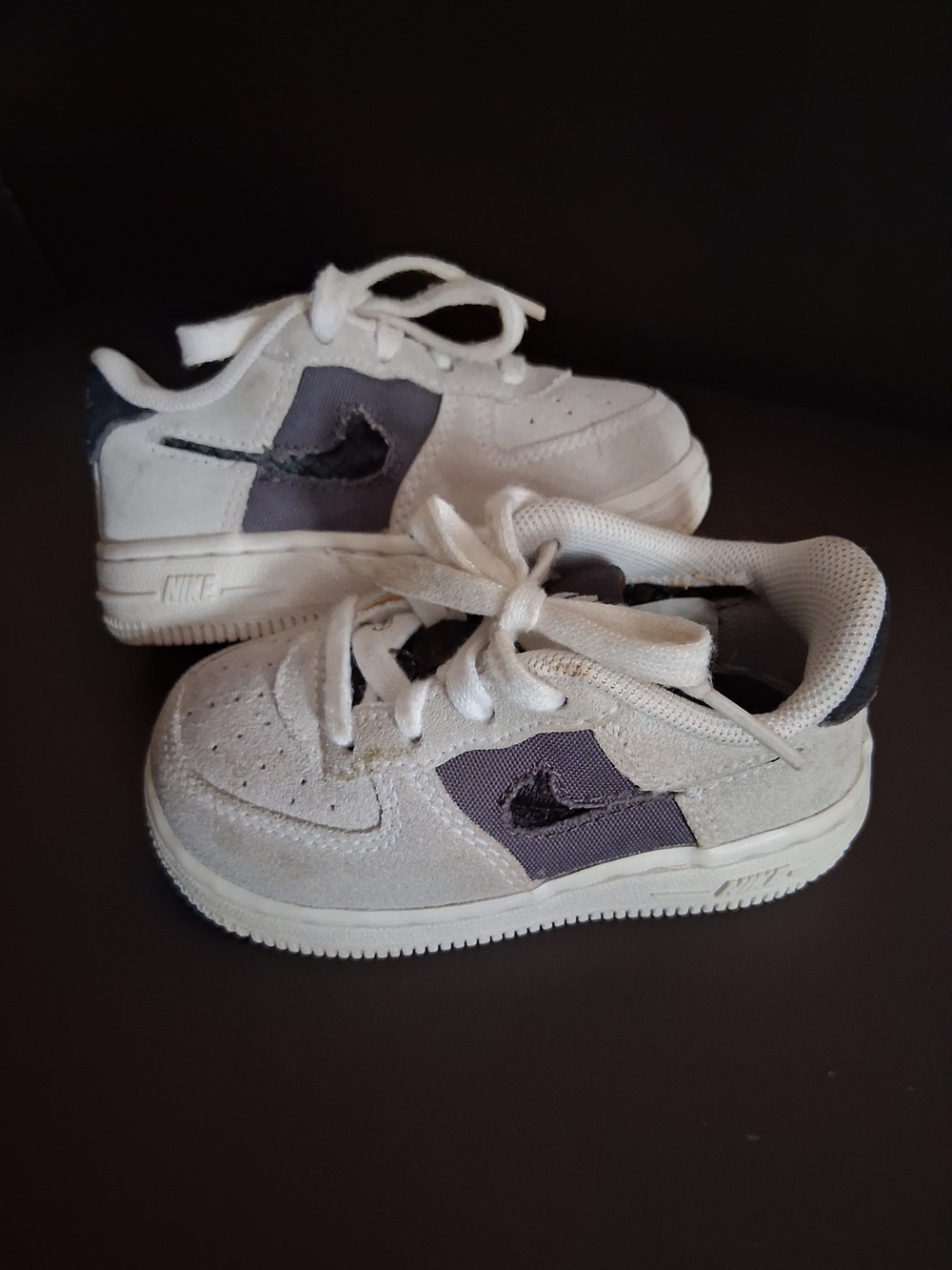 Nike Force 1LV8 White and Grey Off Noir CJ4112 Toddler Sz 6C Low-Top Sneakers